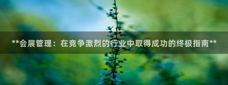 果博注册充值多少钱：**会展管理：在竞争激烈的行业中取得成功的终极指南**